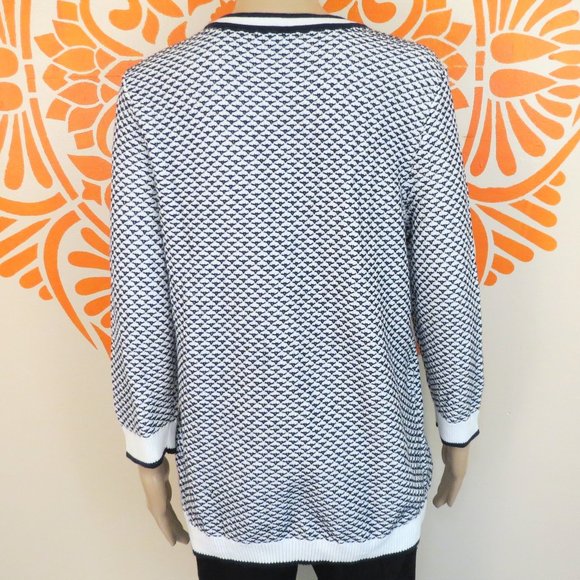 Tommy Hilfiger Blue & White Nautical SweaterL - Picture 2 of 2